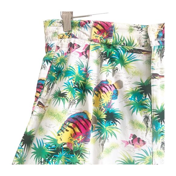 Gap Tropical Lightweight Trousers Novelty Tapered Leg Colorful Size Large Rayon - Picture 5 of 10